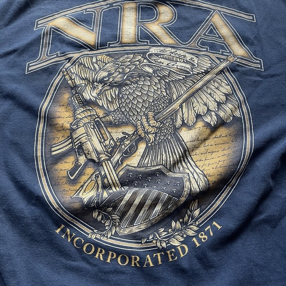 NRA National Rifle Association Shirt Mens L Black Graphic Eagle Freedom 1871 - Picture 5 of 8